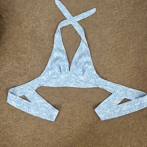 Tie tank top blue